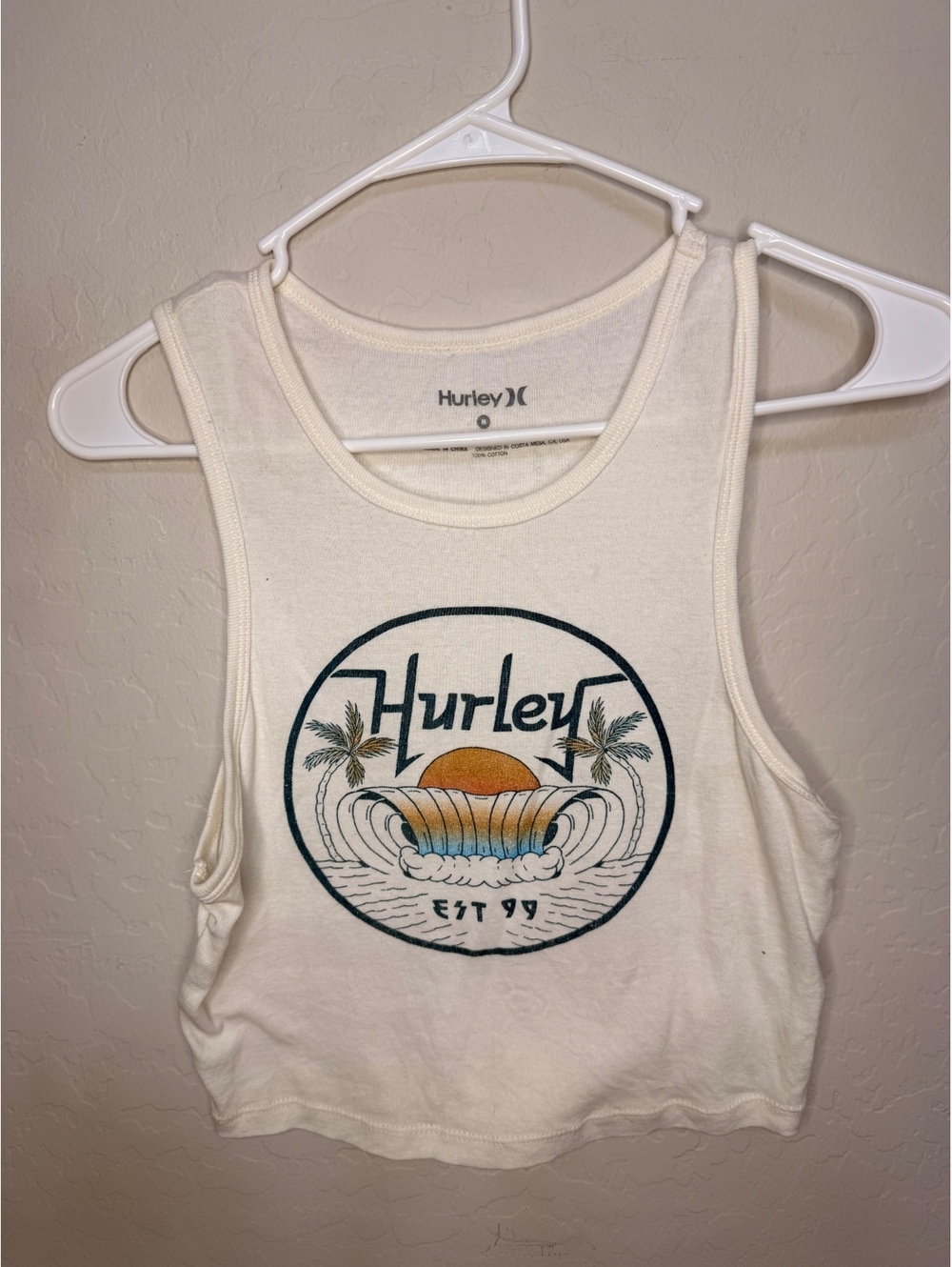 Hurley white tank top